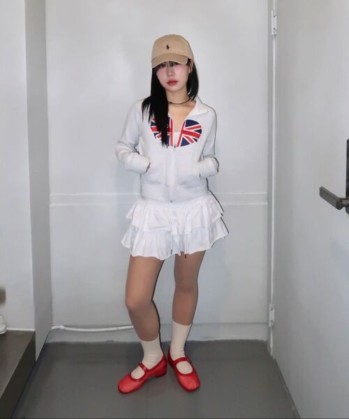 MICHIKO LONDON（ミチコ ロンドン）の「メルティングユニオンジャックジップアップホワイトメランジ（ナイロンジャケット・レディース・その他・SMALL/MEDIUM）」の10枚目の写真