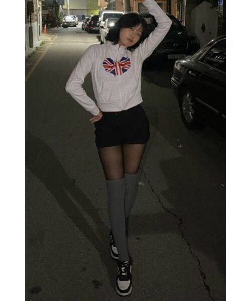MICHIKO LONDON（ミチコ ロンドン）の「メルティングユニオンジャックジップアップホワイトメランジ（ナイロンジャケット・レディース・その他・SMALL/MEDIUM）」の13枚目の写真