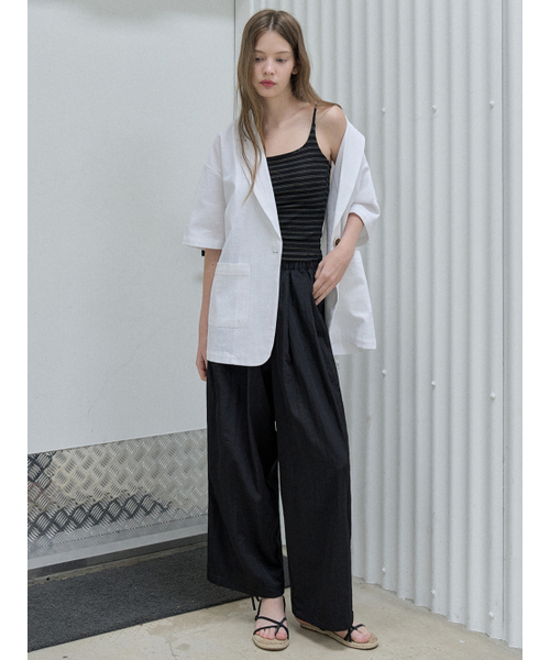 AVANT-G(アバン)の「Linen Overfit Basic Tailored Jacket - White(テーラードジャケット・レディース・その他・FREE)」の6枚目の写真