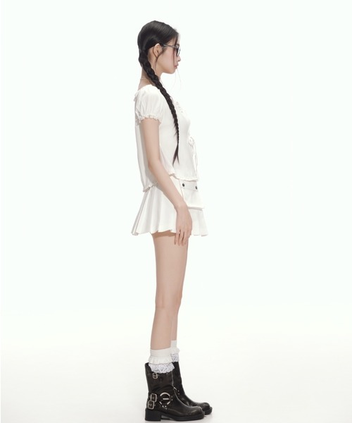 silent(and)（サイレントアンド）の「silent(and) frill socks（ソックス/靴下・レディース・ホワイト/ブラック・FREE）」の12枚目の写真