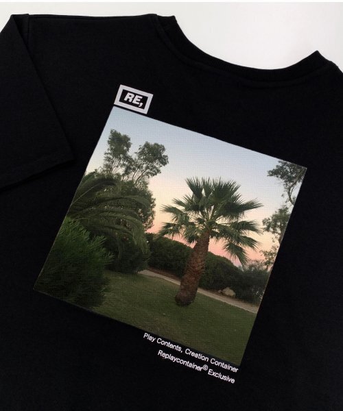replaycontainer(リプレイコンテナ)の「RE square black campaign half tee (Hawaiian sunrise)(Tシャツ/カットソー・メンズ・その他・FREE)」の1枚目の写真