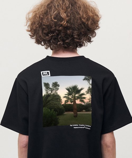 replaycontainer(リプレイコンテナ)の「RE square black campaign half tee (Hawaiian sunrise)(Tシャツ/カットソー・メンズ・その他・FREE)」の2枚目の写真
