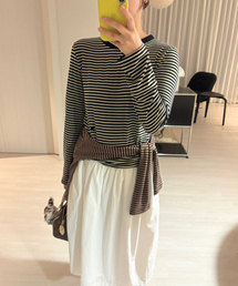 riAndco（リアンドコ）の「Classic Stripe T-Shirt Pistachio（Tシャツ/カットソー）」