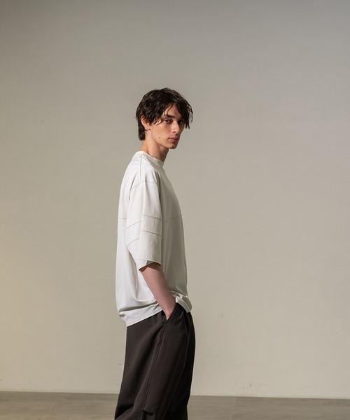 CITY TOKYO（シティトウキョウ）の「【CITY TOKYO/シティートーキョー】Urban cupro ﾌｯﾄﾎﾞｰﾙT（Tシャツ/カットソー・メンズ・ブラック/オフホワイト・1/2）」の5枚目の写真