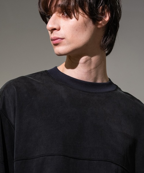 CITY TOKYO（シティトウキョウ）の「【CITY TOKYO/シティートーキョー】Urban cupro ﾌｯﾄﾎﾞｰﾙT（Tシャツ/カットソー・メンズ・ブラック/オフホワイト・1/2）」の9枚目の写真