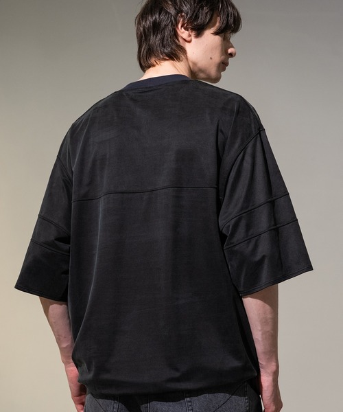 CITY TOKYO（シティトウキョウ）の「【CITY TOKYO/シティートーキョー】Urban cupro ﾌｯﾄﾎﾞｰﾙT（Tシャツ/カットソー・メンズ・ブラック/オフホワイト・1/2）」の10枚目の写真