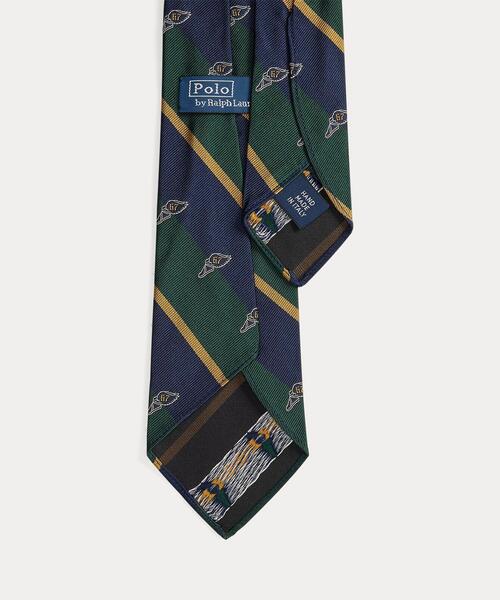 POLO RALPH LAUREN(ポロ ラルフ ローレン)の「ヴィンテージインスパイアード ストライプド シルク ロゴ ネクタイ(ネクタイ・メンズ・グリーン・ONE)」の2枚目の写真