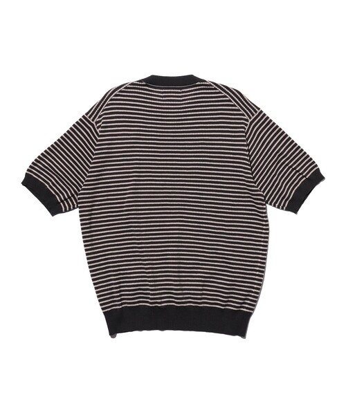 BEAMS PLUS（ビームスプラス）の「Knit Tee Dot Pattern Jacquard（Tシャツ/カットソー・メンズ・ブラウン/ネイビー/チャコールグレー・MEDIUM/LARGE/SMALL/X-LARGE）」の11枚目の写真