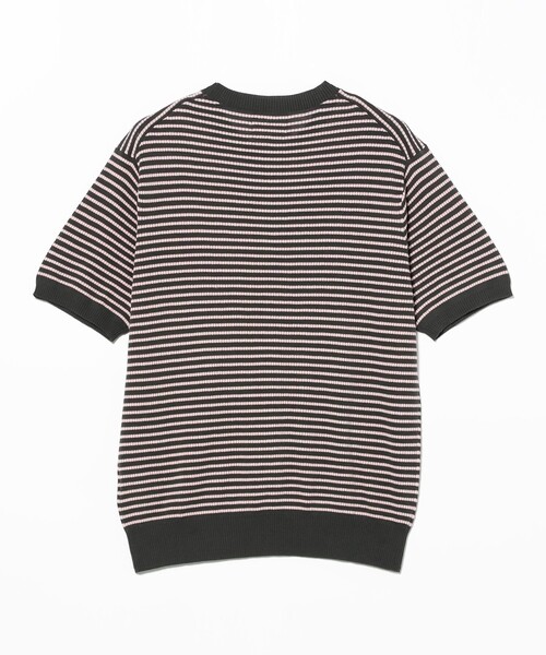 BEAMS PLUS（ビームスプラス）の「Knit Tee Dot Pattern Jacquard（Tシャツ/カットソー・メンズ・ブラウン/ネイビー/チャコールグレー・MEDIUM/LARGE/SMALL/X-LARGE）」の14枚目の写真