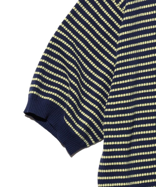 BEAMS PLUS(ビームスプラス)の「Knit Tee Dot Pattern Jacquard(Tシャツ/カットソー・メンズ・ブラウン/ネイビー/チャコールグレー・MEDIUM/LARGE/SMALL/X-LARGE)」の20枚目の写真