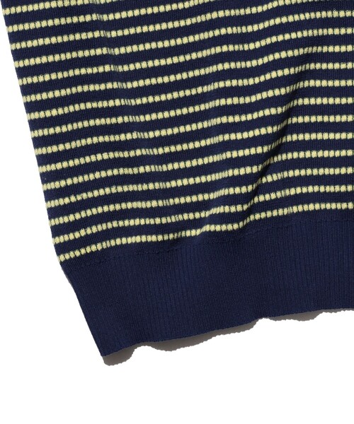 BEAMS PLUS(ビームスプラス)の「Knit Tee Dot Pattern Jacquard(Tシャツ/カットソー・メンズ・ブラウン/ネイビー/チャコールグレー・MEDIUM/LARGE/SMALL/X-LARGE)」の21枚目の写真