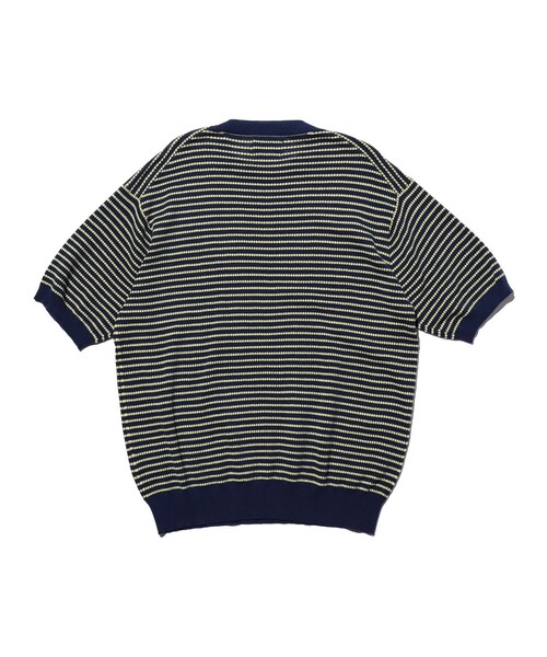 BEAMS PLUS(ビームスプラス)の「Knit Tee Dot Pattern Jacquard(Tシャツ/カットソー・メンズ・ブラウン/ネイビー/チャコールグレー・MEDIUM/LARGE/SMALL/X-LARGE)」の22枚目の写真