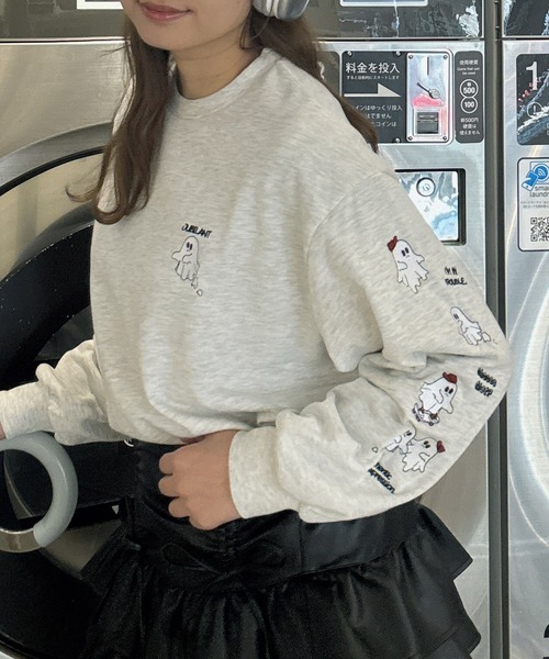 セール】○キャラクターデザインスウェットプルオーバー（おばけ