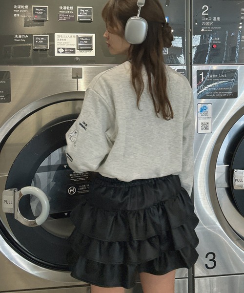 AS KNOW AS plus(アズノゥアズプラス)の「○キャラクターデザインスウェットプルオーバー(おばけ・うさぎ・ハンバーガー)(スウェット・レディース・スミクロ/オートミール/ネイビー/アイボリー/ピンク系/ベージュ系/グレー系・FREE)」の12枚目の写真