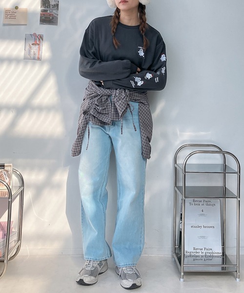 AS KNOW AS plus(アズノゥアズプラス)の「○キャラクターデザインスウェットプルオーバー(おばけ・うさぎ・ハンバーガー)(スウェット・レディース・スミクロ/オートミール/ネイビー/アイボリー/ピンク系/ベージュ系/グレー系・FREE)」の19枚目の写真