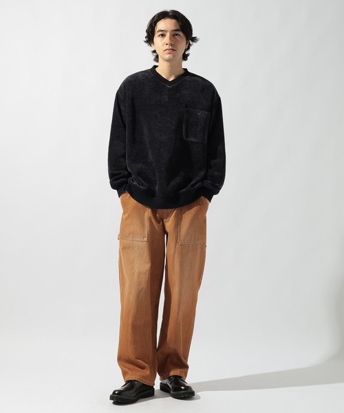 niko and...(ニコアンド)の「カットモールVネックプルオーバー(Tシャツ/カットソー・メンズ・チャコール/ネイビー/アイボリー・LARGE/MEDIUM)」の10枚目の写真