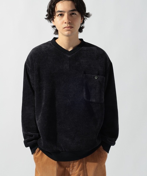 niko and...(ニコアンド)の「カットモールVネックプルオーバー(Tシャツ/カットソー・メンズ・チャコール/ネイビー/アイボリー・LARGE/MEDIUM)」の12枚目の写真