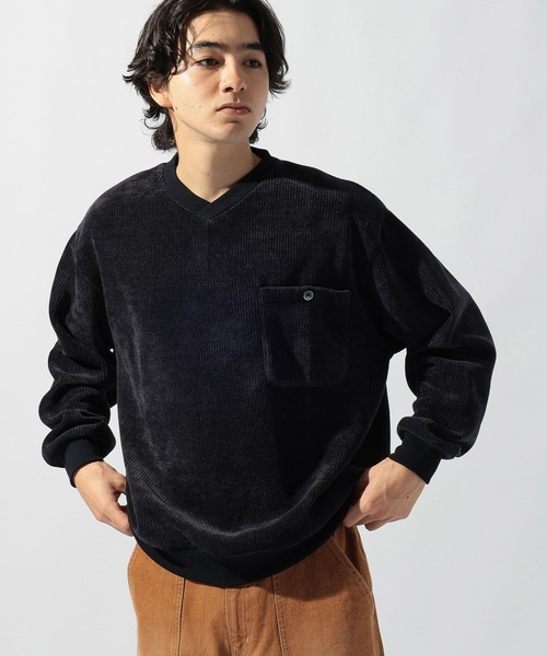 niko and...(ニコアンド)の「カットモールVネックプルオーバー(Tシャツ/カットソー・メンズ・チャコール/ネイビー/アイボリー・LARGE/MEDIUM)」の13枚目の写真