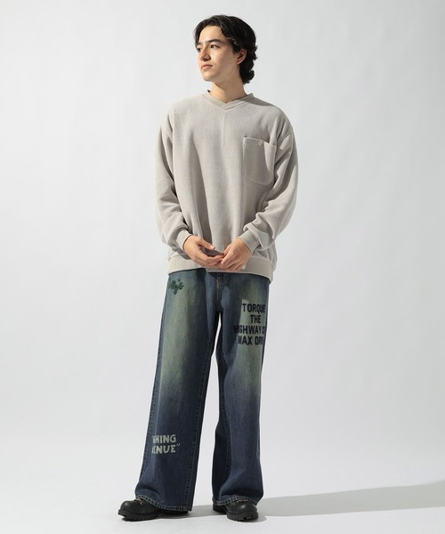 niko and...(ニコアンド)の「カットモールVネックプルオーバー(Tシャツ/カットソー・メンズ・チャコール/ネイビー/アイボリー・LARGE/MEDIUM)」の14枚目の写真