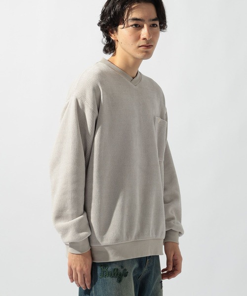 niko and...(ニコアンド)の「カットモールVネックプルオーバー(Tシャツ/カットソー・メンズ・チャコール/ネイビー/アイボリー・LARGE/MEDIUM)」の16枚目の写真