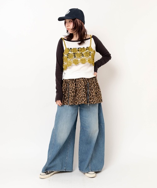 RNA(アールエヌエー)の「R4435 ダイナミックバギー(デニムパンツ・レディース・レオパード/ライトインディゴブルー・MEDIUM)」の3枚目の写真