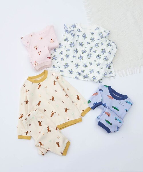 apres les cours（アプレレクール）の「恐竜・車柄パジャマ（ルームウェア/パジャマ・キッズ・サックスブルー/アイボリー・130/120/110/100/90/80）」の6枚目の写真