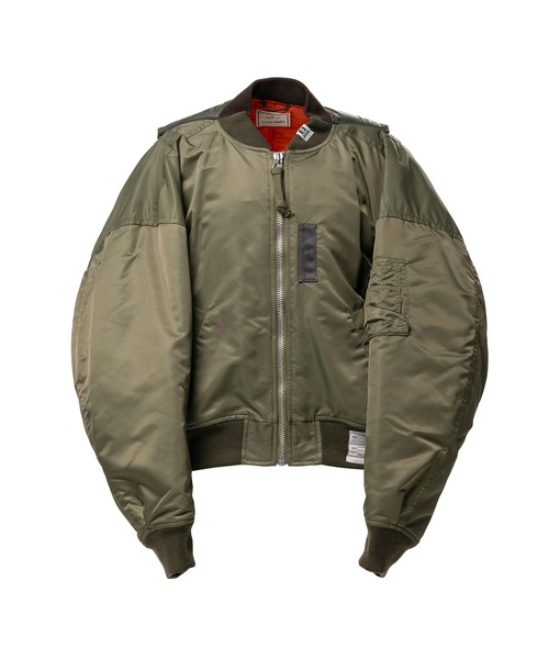 Maison MIHARA YASUHIRO(メゾンミハラヤスヒロ)の「Vest Combined Flight Jacket(ブルゾン・メンズ・ブラック/カーキ・46)」の2枚目の写真