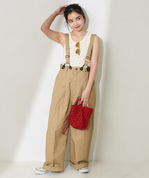 FREAK'S STORE(�t���[�N�X�X�g�A)��RED KAP × FREAK'S STORE/���b�h�L���b�v �ʒ� �T�X�y���_�[�t�� �r�b�O 2�^�b�N �c�C���p���c���Z�b�g�A�b�v�Ή���(�`�m�p���c)