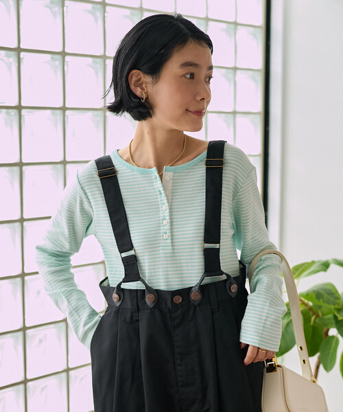 FREAK'S STORE(フリークスストア)の「RED KAP × FREAK'S STORE/レッドキャップ 別注 サスペンダー付き ビッグ 2タック ツイルパンツ<セットアップ対応>/チノパンツ/チノ サロペ/サロペット(チノパンツ・レディース・ベージュ/オリーブ/ブラック・フリ-)」の20枚目の写真