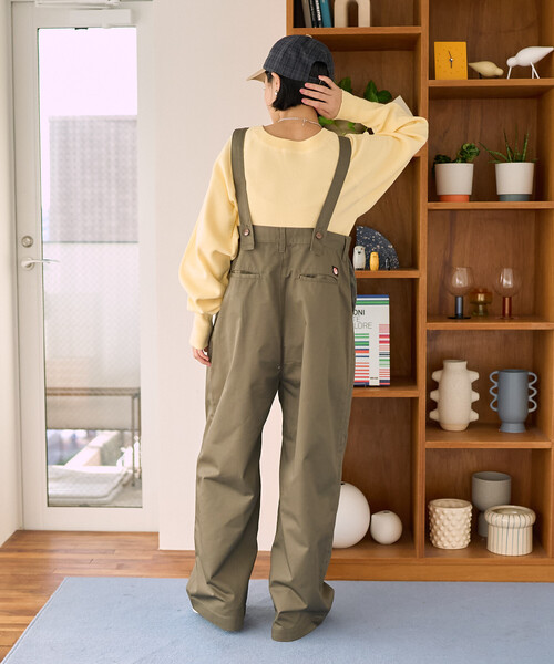 FREAK'S STORE（フリークスストア）の「RED KAP × FREAK'S STORE/レッドキャップ 別注 サスペンダー付き ビッグ 2タック ツイルパンツ＜セットアップ対応＞（チノパンツ・レディース・ベージュ/オリーブ/ブラック・ﾌﾘ-）」の7枚目の写真