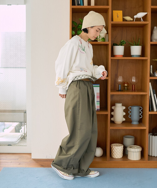 FREAK'S STORE（フリークスストア）の「RED KAP × FREAK'S STORE/レッドキャップ 別注 サスペンダー付き ビッグ 2タック ツイルパンツ＜セットアップ対応＞（チノパンツ・レディース・ベージュ/オリーブ/ブラック・ﾌﾘ-）」の17枚目の写真