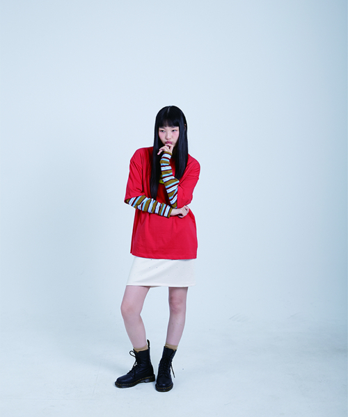 COTTONREBIRTHCLUB（コットンリバースクラブ）の「フレンチテリー ハットピース スカート (アイボリー)（スカート・レディース・アイボリー・SMALL/MEDIUM）」の3枚目の写真