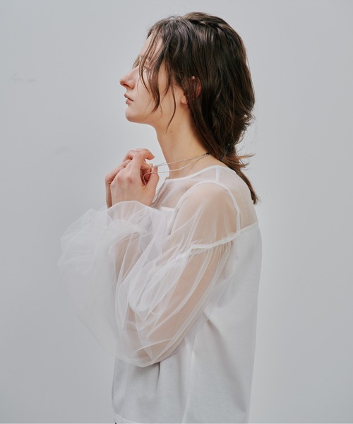 Julep（ジュレップ）の「Tulle Tops（シャツ/ブラウス・レディース・オフホワイト/グレー/ブラック・FREE）」の17枚目の写真