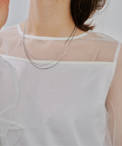 Julep（ジュレップ）の「Tulle Tops（シャツ/ブラウス・レディース・オフホワイト/グレー/ブラック・FREE）」の19枚目の写真