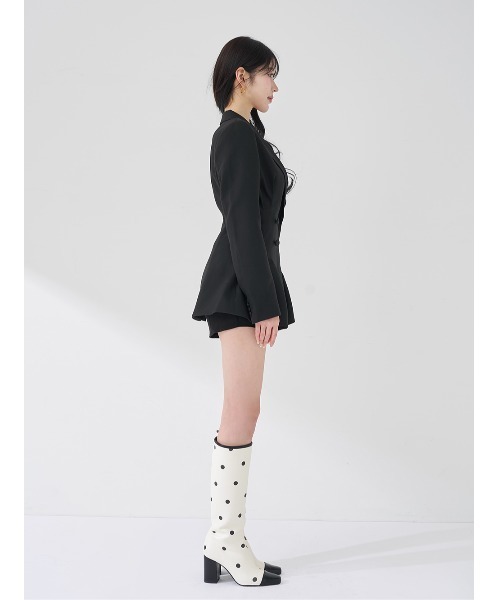 パネルデザインシルエットぺプラムジャケット（その他アウター