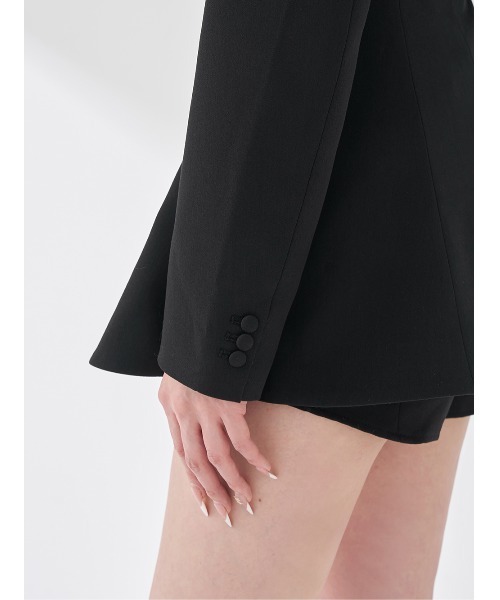 パネルデザインシルエットぺプラムジャケット（その他アウター