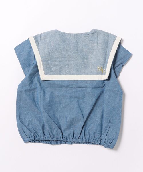 maarook(マルーク)の「ネップデニムセーラーブラウス(シャツ/ブラウス・キッズ・ブルー・160cm/150cm/140cm)」の2枚目の写真