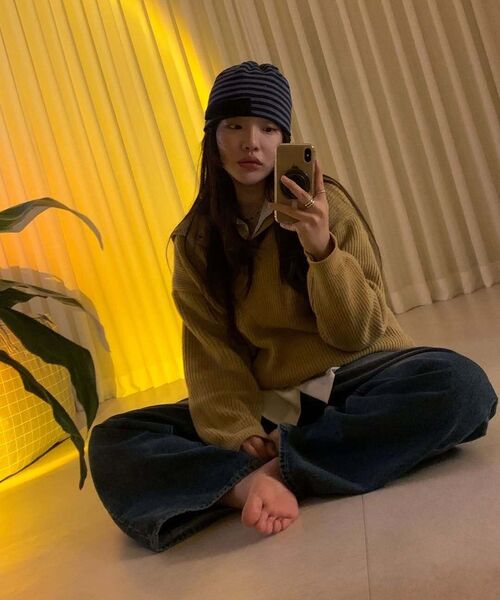 MIDSUN(ミッドサン)の「Wool High Neck Knit-Indigo(ニット/セーター・レディース・その他・3/M/L)」の7枚目の写真