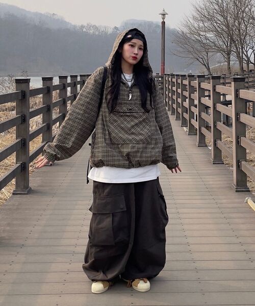 LMCの「OG CHECK ANORAK JACKET brown(ナイロンジャケット・レディース・その他・S/XL/L)」の10枚目の写真