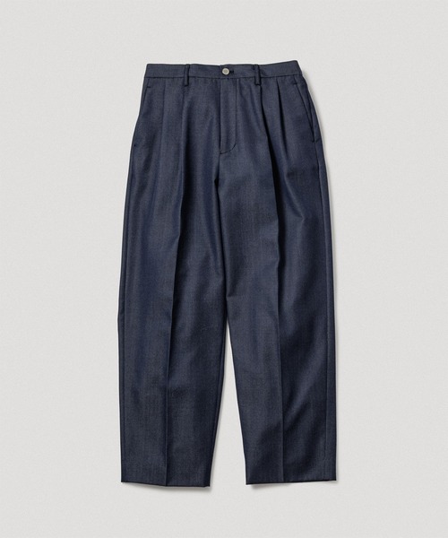 ADAM ET ROPE'(アダムエロペ)の「【NIKKE】ワイド イージー デニム スラックス / ADAM ET ROPE' JEANS -GRID-(スラックス・メンズ・ブラック系その他2/ブラック/ネイビー・L/M/S)」の18枚目の写真