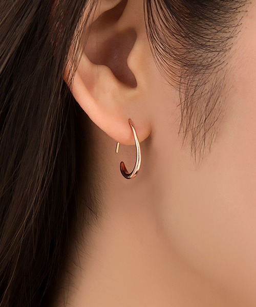 Cream dot.（クリームドット）の「【金属アレルギー対応】ドロップフープピアス（ピアス（両耳用）・レディース・ピンク/シルバー/ピンク系その他/シルバー系その他/ゴールド/ゴールド系その他・ONE SIZE）」の12枚目の写真