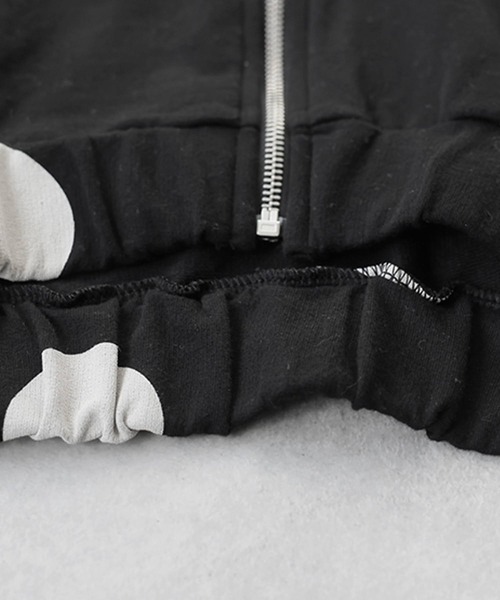 antiqua（アンティカ）の「ドット柄 裏毛 ジップパーカー（パーカー・レディース・ブラック・ONESIZE）」の10枚目の写真