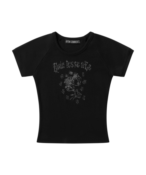 A FEW COMMENTS(アフューコメンツ)の「ローズラグラントップ BLACK(Tシャツ/カットソー・レディース・その他・FREE)」の2枚目の写真
