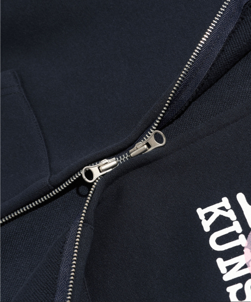 ISTKUNST（イストクンスト）の「I SMILEY KUNST CROP HOOD ZIP UP_NAVY(IK2FSMM483A)（パーカー・レディース・ネイビー・S/M）」の5枚目の写真