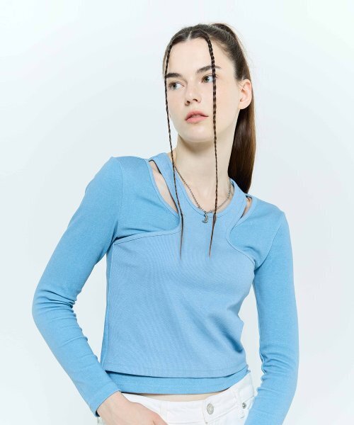 LARTIGENT(ラーティゼン)の「L6 PIGMENT DOUBLE T-SHIRT(BLUE)(Tシャツ/カットソー・レディース・その他・FREE)」の2枚目の写真