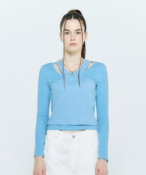 LARTIGENT(ラーティゼン)の「L6 PIGMENT DOUBLE T-SHIRT(BLUE)(Tシャツ/カットソー・レディース・その他・FREE)」の5枚目の写真