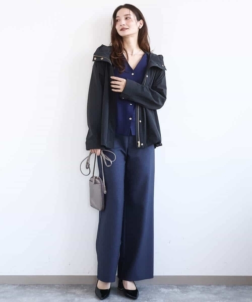 MK MICHEL KLEIN（エムケーミッシェルクラン）の「デニムライク ストレートワイドパンツ/洗える（その他パンツ・レディース・アイボリー/ネイビー・38）」の17枚目の写真