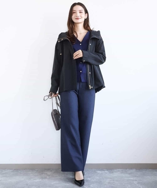 MK MICHEL KLEIN（エムケーミッシェルクラン）の「デニムライク ストレートワイドパンツ/洗える（その他パンツ・レディース・アイボリー/ネイビー・38）」の16枚目の写真