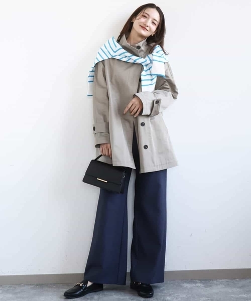 MK MICHEL KLEIN（エムケーミッシェルクラン）の「デニムライク ストレートワイドパンツ/洗える（その他パンツ・レディース・アイボリー/ネイビー・38）」の13枚目の写真