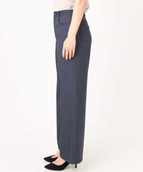 MK MICHEL KLEIN（エムケーミッシェルクラン）の「デニムライク ストレートワイドパンツ/洗える（その他パンツ・レディース・アイボリー/ネイビー・38）」の11枚目の写真